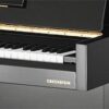 Clavier de piano droit noir, marque C. Bechstein.