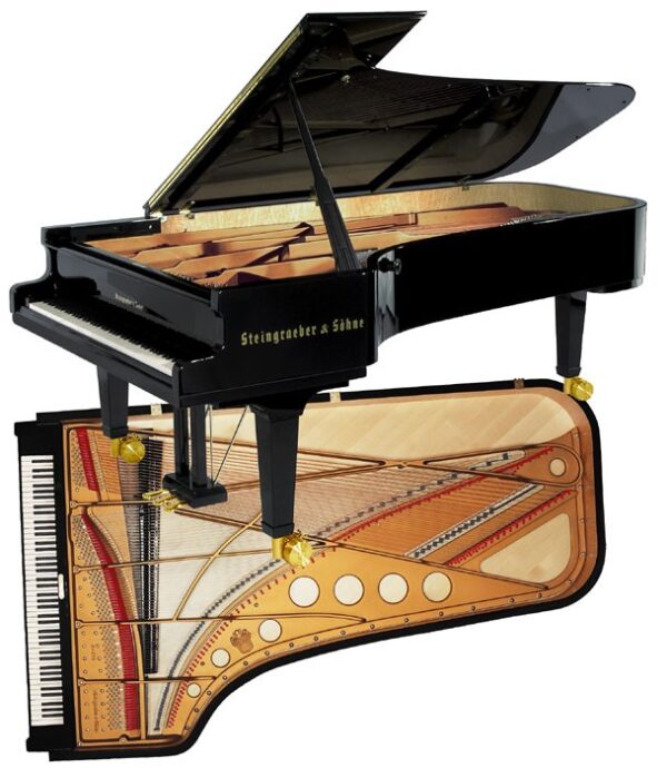 Piano acoustique à queue STEINGRAEBER & SÖHNE E-272 Noir Brillant