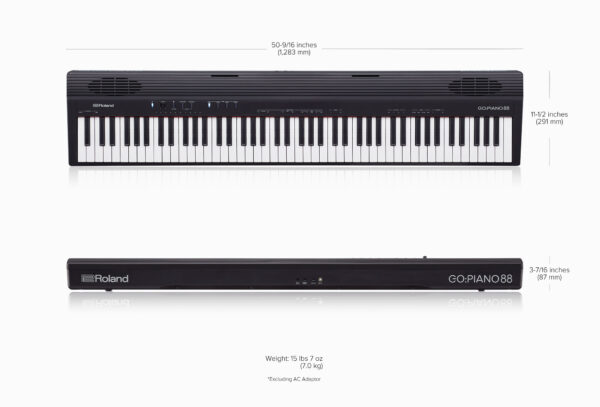 Piano numérique portable ROLAND GO:88 Noir Mat