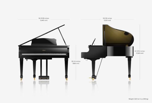 Piano numérique à queue ROLAND GP609 Noir Brillant