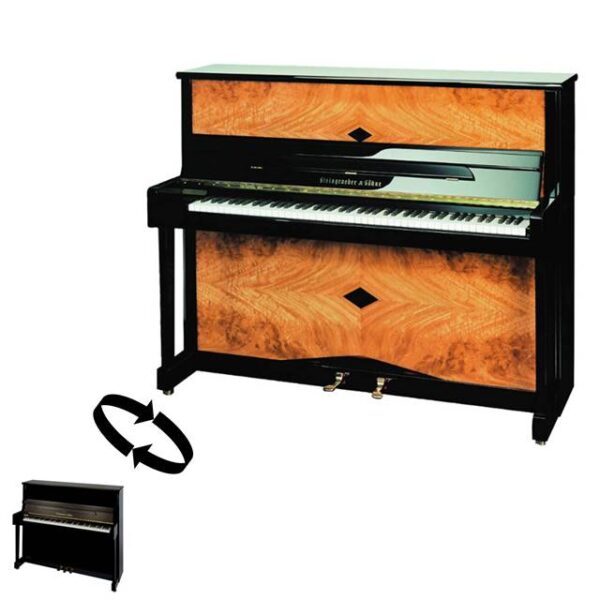 Piano acoustique droit Steingraeber & Söhne 122 T Vernis Twist&change